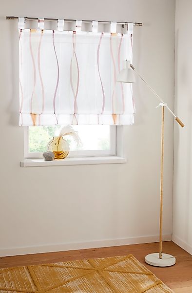 my home Raffrollo "Dimona" mit Schlaufen Transparent, Voile, Polyester günstig online kaufen