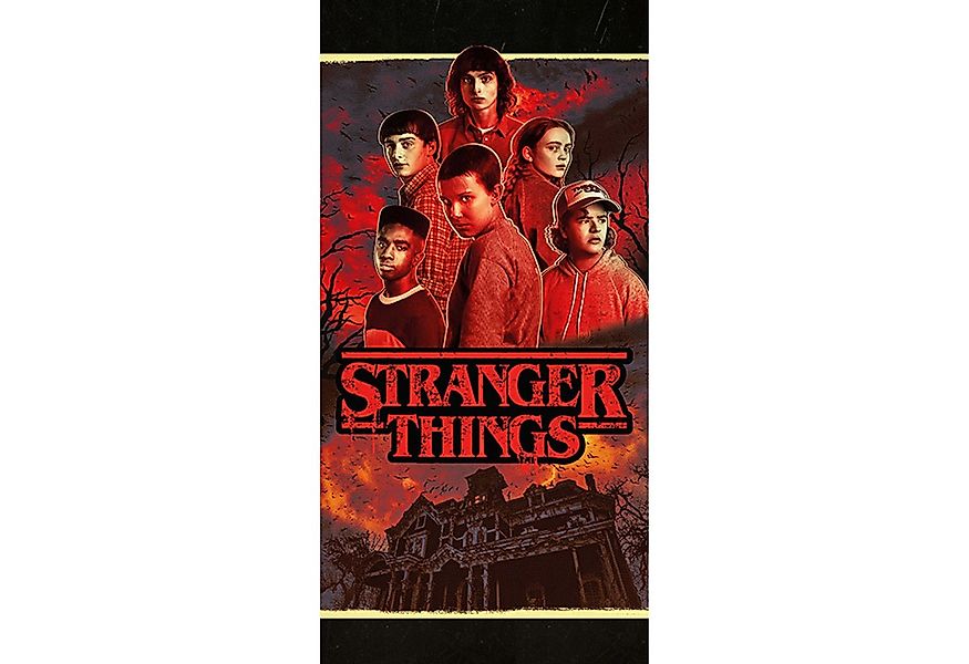 BERONAGE Strandtücher Stranger Things Badetuch Haus der Creels 70x140 cm, 1 günstig online kaufen