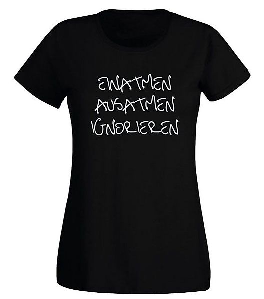 G-graphics T-Shirt Damen T-Shirt - Einatmen günstig online kaufen