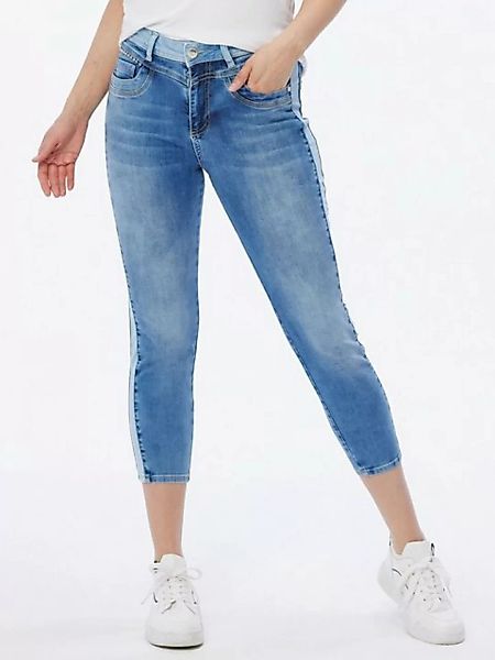 Christian Materne 7/8-Jeans Denimhose koerpernah mit Galonstreifen günstig online kaufen