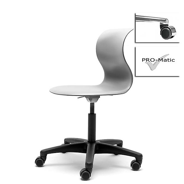 Kinderstuhl Pro 5 granitgrau Polyamid Weich mit Chrom Abdeckung (für harte günstig online kaufen