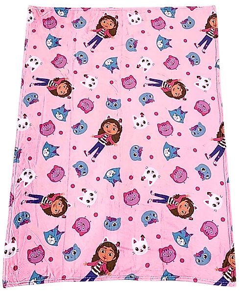 Kinderdecke, Gabby's Dollhouse, Flanelldecke weiche Kuscheldecke günstig online kaufen