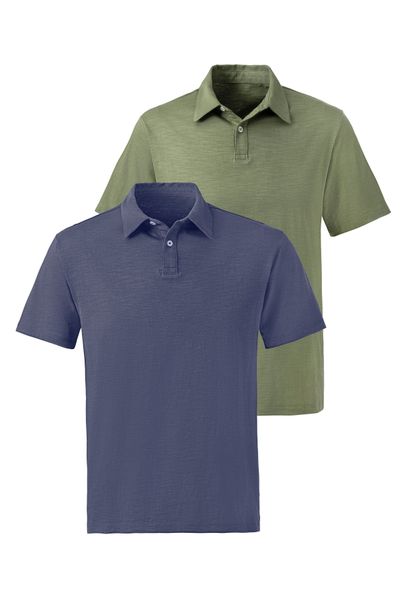 John Devin Poloshirt "mit Slub-Garn Struktur" Packung, 2er-Pack, 2 Stk. tlg günstig online kaufen