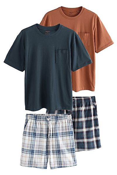 Next Pyjama Kurzer Schlafanzug aus Baumwollgewebe, günstig online kaufen