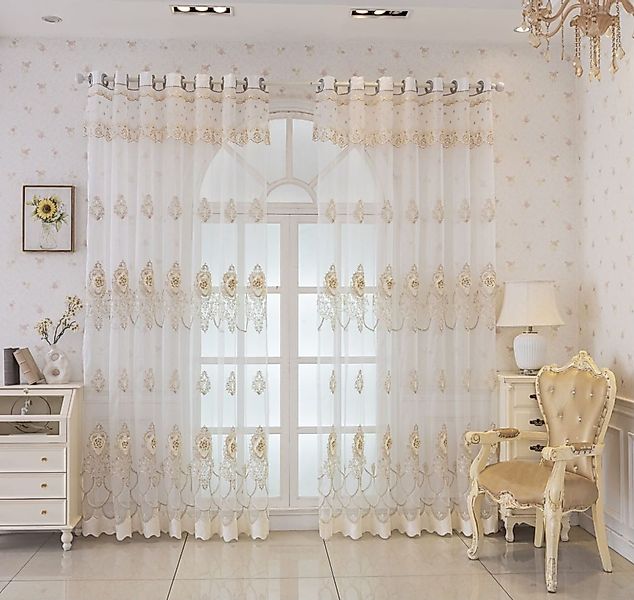 BYSURE Gardine (2 St), Ösen, halbtransparent, günstig online kaufen