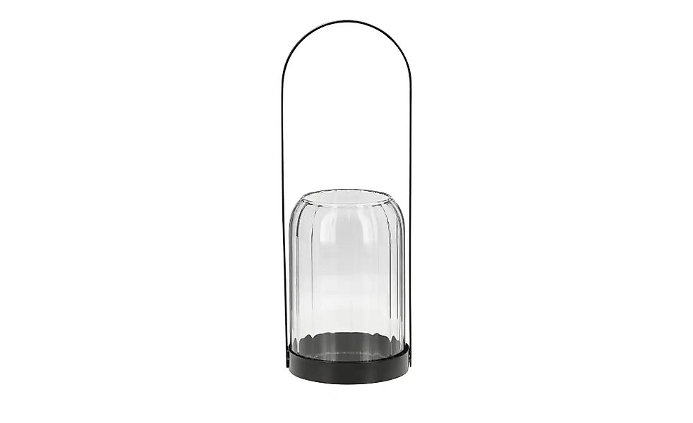 Windlicht   ¦ schwarz ¦ Metall,Glas ¦ Maße (cm): H: 30  Ø: 10 Accessoires > günstig online kaufen