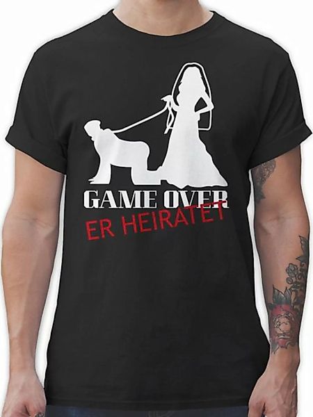 Shirtracer T-Shirt Game Over - Er Heiratet JGA Männer günstig online kaufen