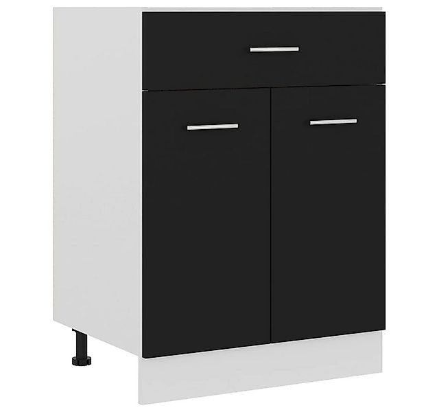 DOTMALL Auszugsunterschrank Schubunterschrank Lyon Schwarz 60x46x81,5 cm Ho günstig online kaufen