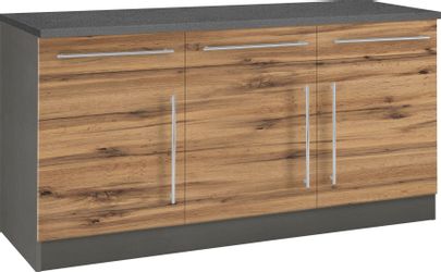 KOCHSTATION Unterschrank "KS-Samos" Breite 150 cm günstig online kaufen