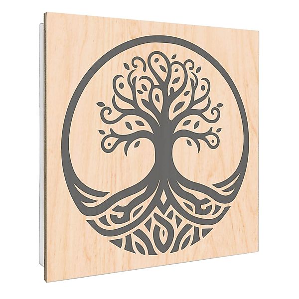 Banjado Großer Schlüsselbox Holz 30x30cm Weiß Scharnier Rechts 50 Haken Sch günstig online kaufen