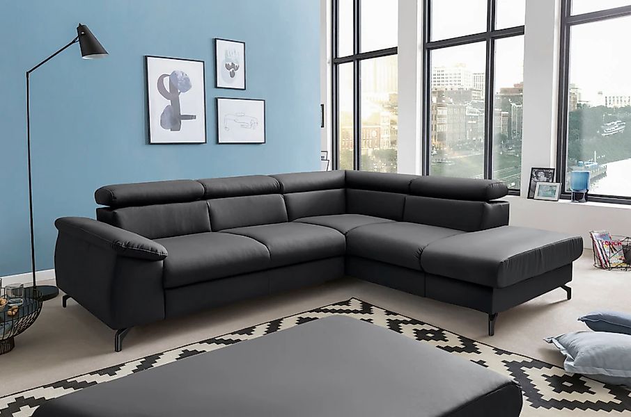COTTA Ecksofa "Kitty L-Form, B: 249 cm", mit Kopfteilverstellung, optional günstig online kaufen