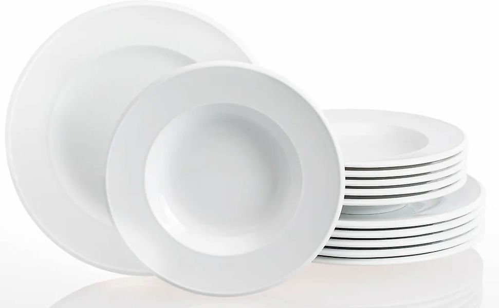 Retsch Arzberg Tafelservice "Geschirr-Set Novo" Teller Set, weiß, Made in G günstig online kaufen