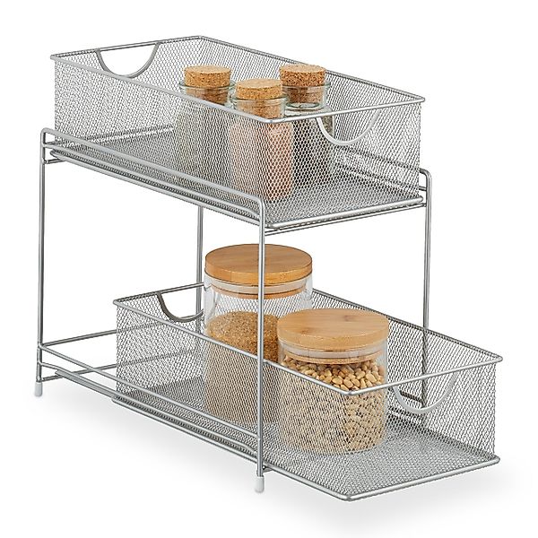 relaxdays Mehrzweckregal Küchen Organizer mit 2 günstig online kaufen