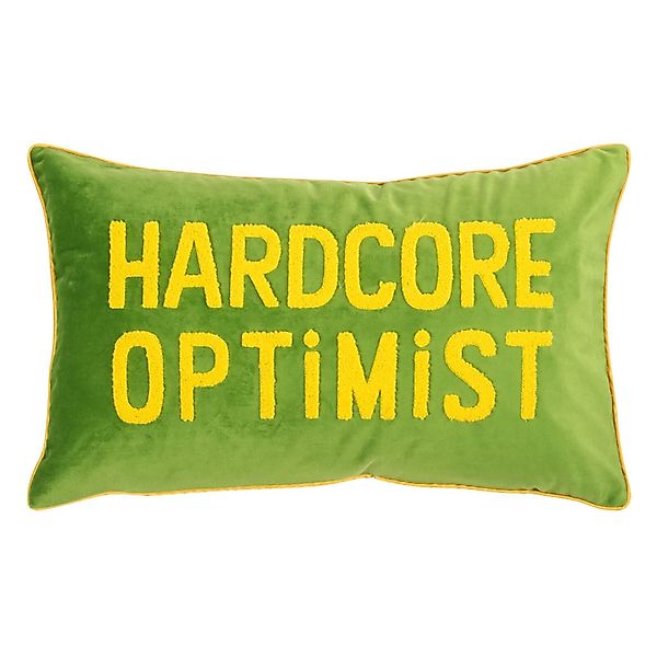 PAD Dekokissen Letters Hardcore Optimist Gelb, günstig online kaufen