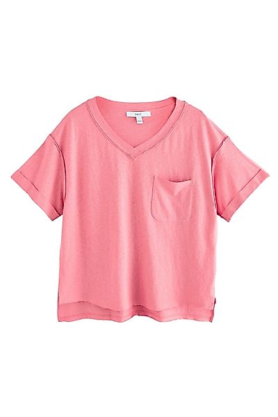 Next V-Shirt Legeres Oversize-T-Shirt mit V-Ausschnitt günstig online kaufen