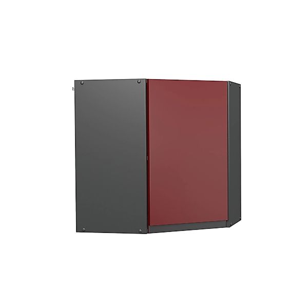 Vicco Eckhängeschrank R-Line Küchen-Eckschrank Rot/Anthrazit 57 cm J-Shape günstig online kaufen