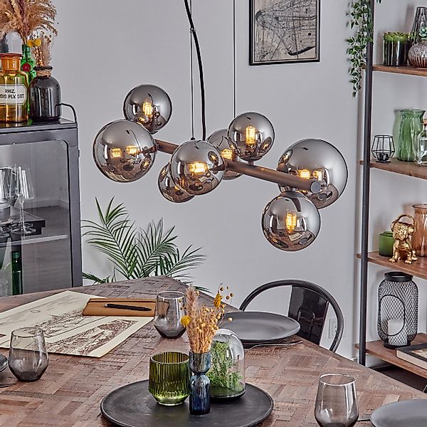 hofstein Pendelleuchte Hängelampe aus Metall/Glas in günstig online kaufen