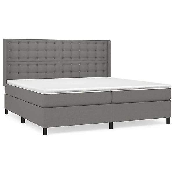 vidaXL Boxspringbett mit Matratze Dunkelgrau 200x200 cm Stoff1377811 günstig online kaufen