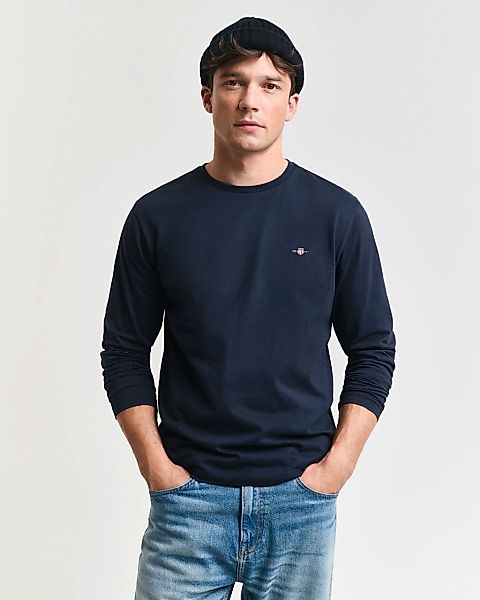 Gant Langarmshirt "REG SHIELD LS T-SHIRT", mit Logostickerei auf der Brust günstig online kaufen