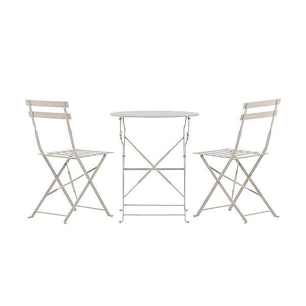 ebuy24 Tao Loungeset 1 Tisch 2 Stühle Beige Tisch cm H71xB60xT60 Stuhl cm H günstig online kaufen