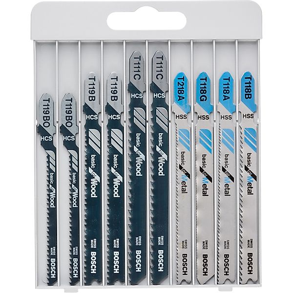 BOSCH Stichsägeblatt Stichsägeblatt-Set Basic for Wood günstig online kaufen