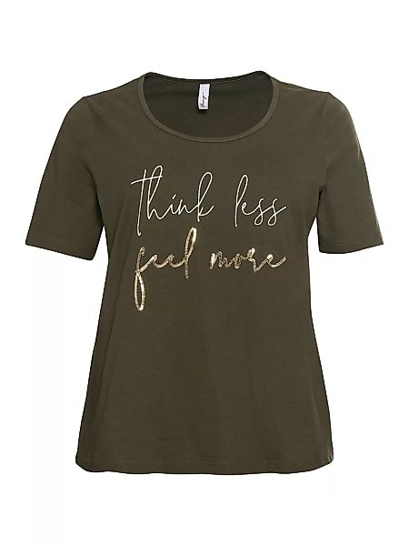 Sheego T-Shirt "Große Größen", mit schimmerndem Pailletten-Schriftzug günstig online kaufen