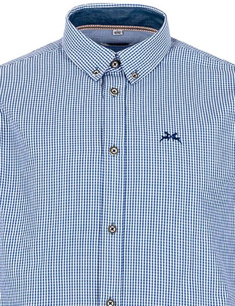 Maddox Trachtenhemd Kariertes Herrenhemd mit Hirsch günstig online kaufen