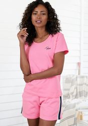 Vivance Kurzarmshirt T-Shirt mit Stickerei, Loungewear günstig online kaufen