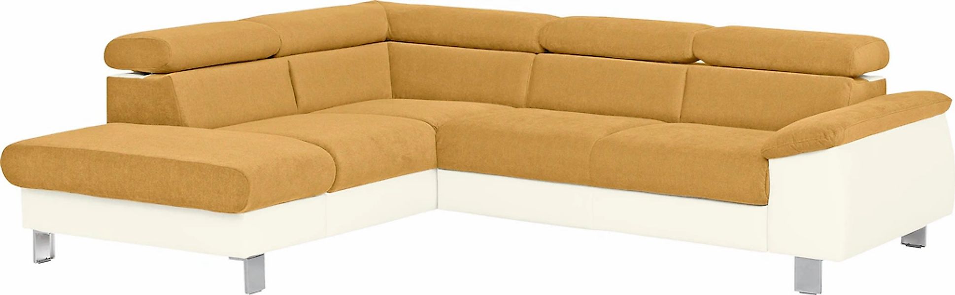 COTTA Ecksofa »Komaris L-Form mit Kopfteilverstellung«, wahlweise mit Bettf günstig online kaufen