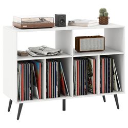 COSTWAY Sideboard, Plattenspielerständer Holz, 100x40x74,5cm günstig online kaufen