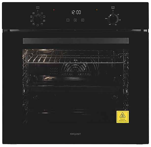 exquisit Einbaubackofen »EBE278-H-020 schwarz«, Heißluft&Pizzastufe - ideal günstig online kaufen