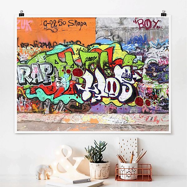 Poster - Querformat Graffiti Wall günstig online kaufen
