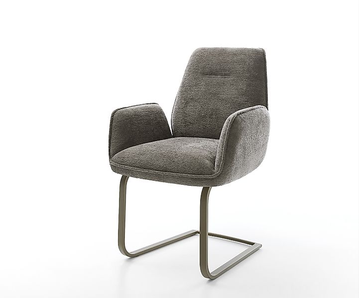 Freischwinger Zoa-Flex Bouclé Soft Schlamm Freischwinger flach Effektfinish günstig online kaufen