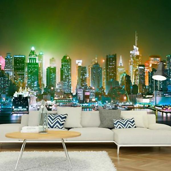 artgeist Fototapete NY: Enlightened Harbour mehrfarbig Gr. 250 x 175 günstig online kaufen