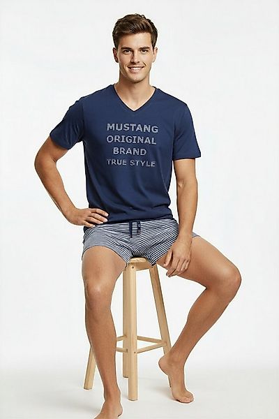 MUSTANG Schlafanzug OLE Short-Set T-Shirt Short kurze Hose Pyjama Schlafkom günstig online kaufen