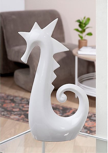 GILDE Tierfigur Seepferdchen, weiß glänzend (1 günstig online kaufen
