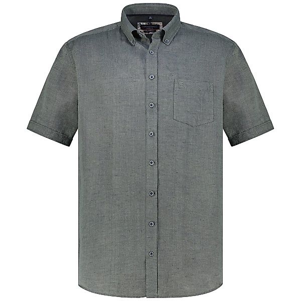 CASA MODA Freizeithemd aus Leinen, Short Style Farbe grün Größe: 3XL günstig online kaufen