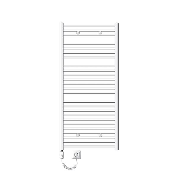 LuxeBath Badheizkörper Elektrisch mit Heizstab 1200W 750x1500 mm Weiß Gebog günstig online kaufen
