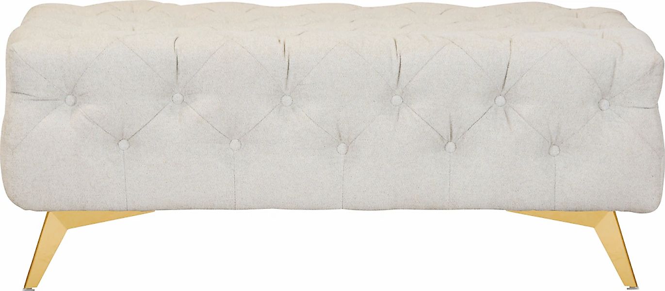 Leonique Polsterhocker "Amaury", Chesterfield-Optik, Breite 120cm, Fußfarbe günstig online kaufen