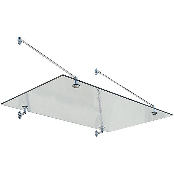 Canopia Glasvordach Taurus 90 cm x 1,4 m Silber günstig online kaufen