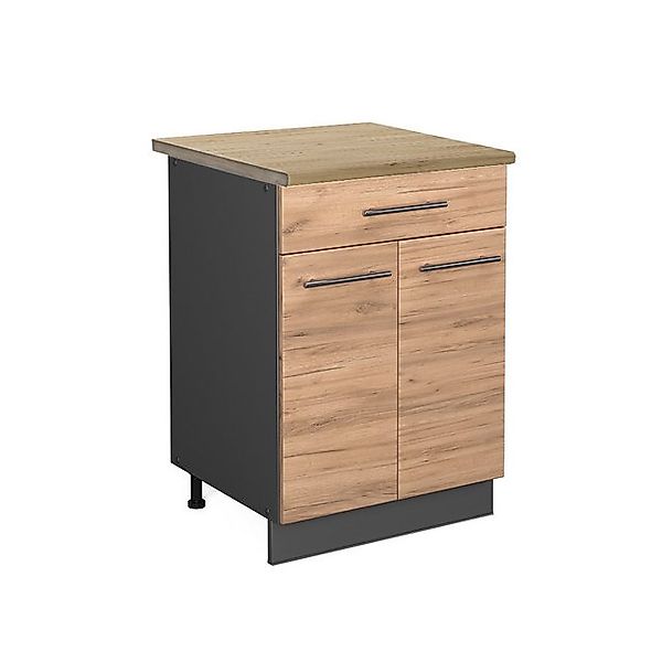 Vicco Unterschrank Fame-Line, Goldkraft Eiche/Anthrazit, 60 günstig online kaufen