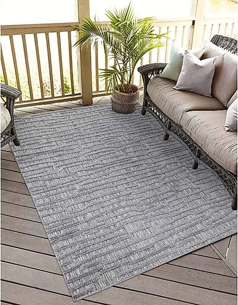 Carpet City Teppich "In-& Outdoorteppich Santorini 450, 3D-Effekt, Gestreif günstig online kaufen
