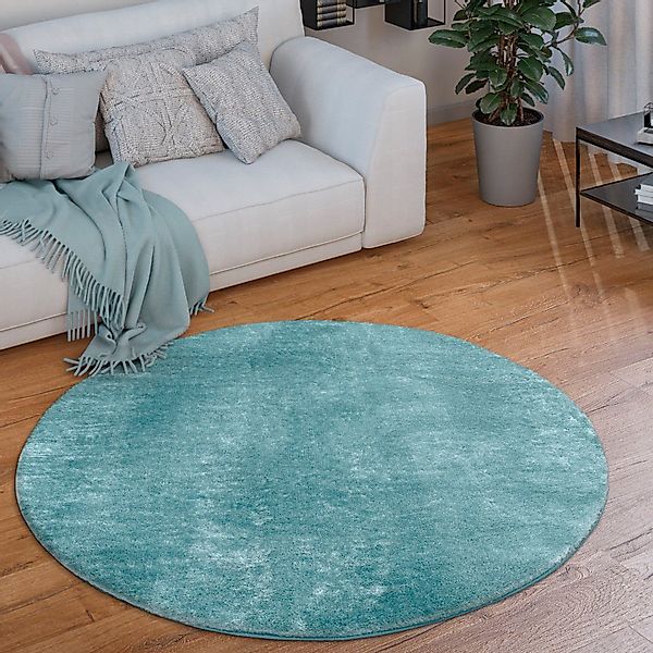 Paco Home Teppich "Cadiz 630" rund 14 mm Höhe Kurzflor, Uni-Farben, besonde günstig online kaufen