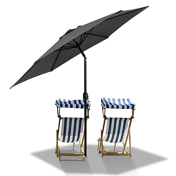 Clanmacy Sonnenschirm Sonnenschirm Rund,Kurbel,Knickbar,Eisen,neigbar,270cm günstig online kaufen
