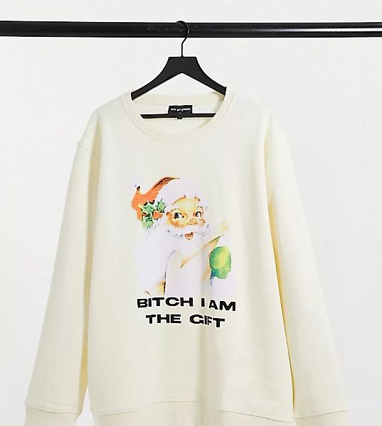 New Girl Order Curve – Oversize-Sweatshirt mit „I am the Gift“-Weihnachtsgr günstig online kaufen