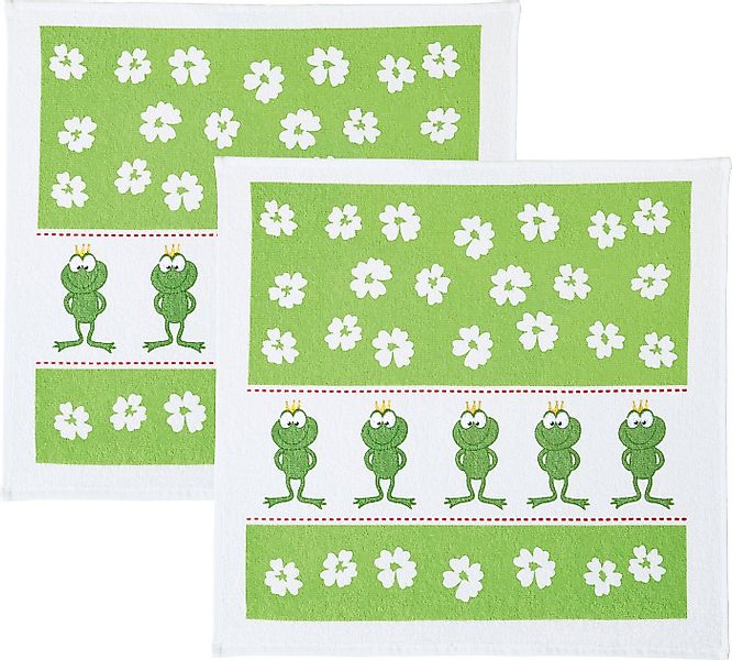 Kracht Geschirrtuch Frottier-Geschirrtuch 2er-Pack, Baumwolle Motiv günstig online kaufen