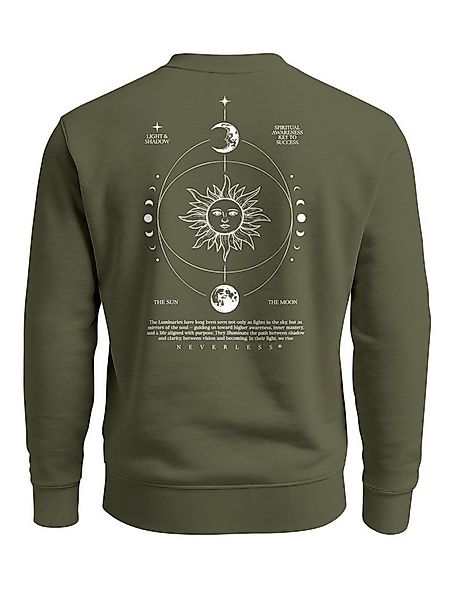 Neverless Sweatshirt Sweatshirt Herren Pullover mit Backprint Astronomie So günstig online kaufen