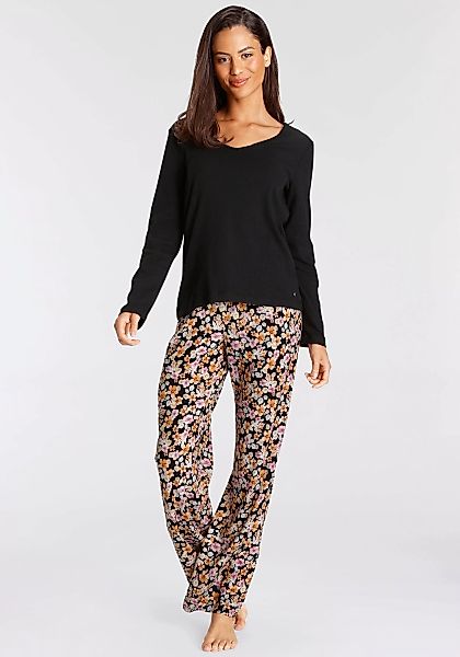 Vivance Dreams Pyjama, (2 tlg.), mit schönem Blumendruck günstig online kaufen