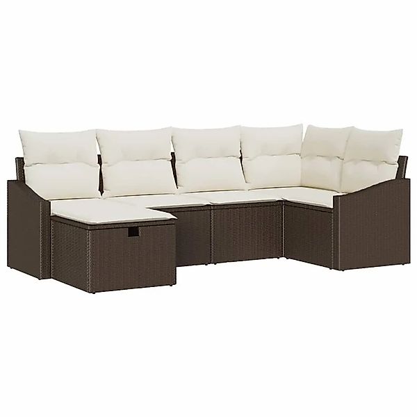 vidaXL Sofa Set mit Kissen 6-Tlg Poly-Rattan 3360609 günstig online kaufen