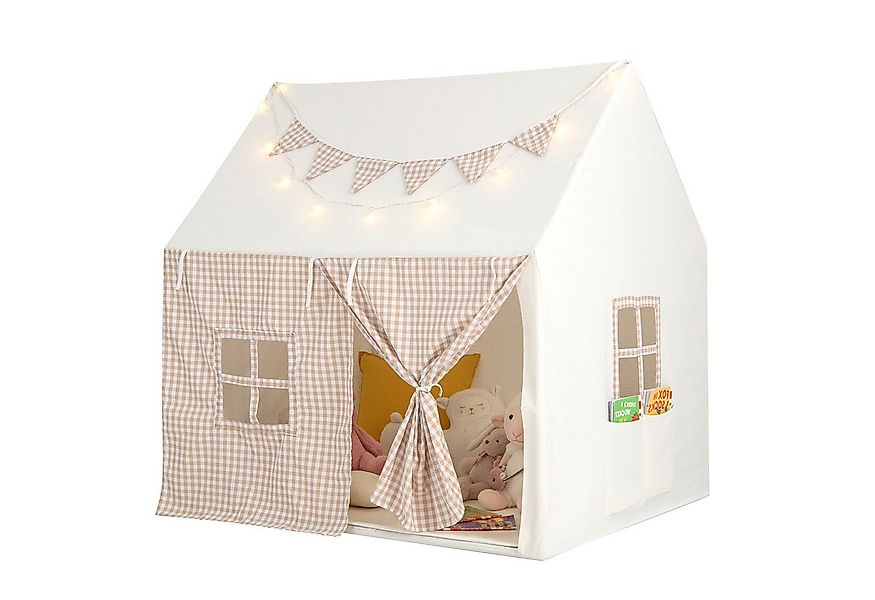 KOMFOTTEU Spielzelt Kinderspielzelt Spielhaus mit gepolsterter Matte, Stern günstig online kaufen